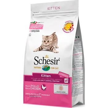 Krmivo pro kočku Schesir Kitten - Kuřecí s rýží 400g