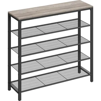 Botník Boxxx REGÁL NA BOTY, černá, šedobéžová, 100/92,5/30 cm - Online Only šatny & botníky - 002543013901