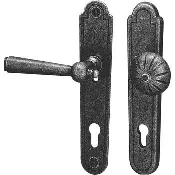 Dveřní kování COBRA ochranné kování REGEN kované vyosené Provedení: PZ - LI, Rozteč kování: 90