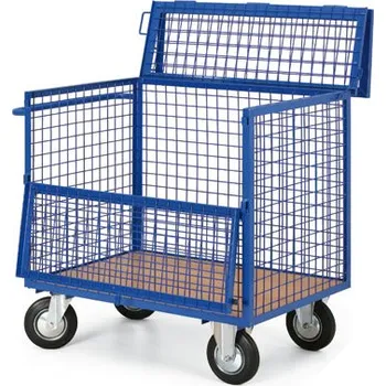 Plošinový vozík Skříňový vozík - uzamykatelná bedna síto