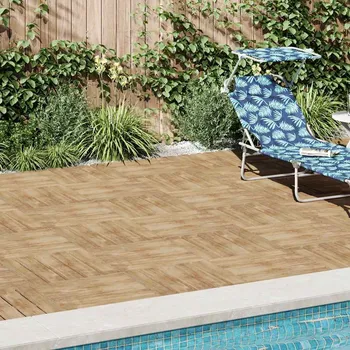 Venkovní dlažba vidaXL Terasové dlaždice 6 ks 50 x 50 cm dřevo [44946] Barva: Hnědá