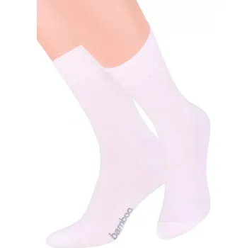 Dámská móda Ponožky Steven s bambusem 086 bílé velikost 35-37