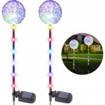 Venkovní osvětlení 2x Solární Zahradní Lampa Zapichovací Pampeliška 2ks 75CM LED Solární Strom