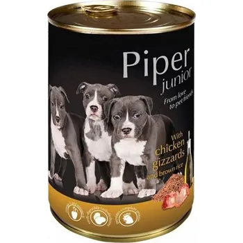 Krmivo pro psa DNP S.A. Piper Dog Junior - Kuřecí žaludky a rýže 400g