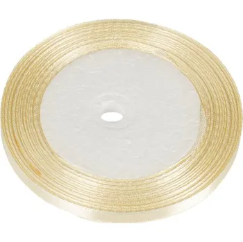 Stuha Bellatex Stuha saténová 6 mm/ 22,5 m Krémová