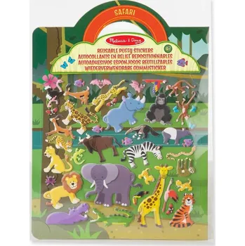 interaktivní kniha MELISSA & DOUG Adhezní sešit se samolepkami Safari Melissa & Doug