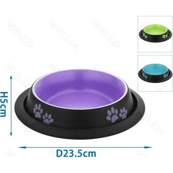 Miska pro psa Nerezová miska Nobleza - Dark Color M 700 ml Barva: Fialová