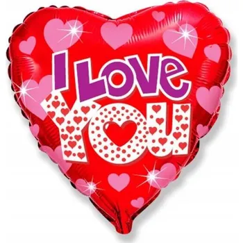 Balónek Fóliový balónek Flexmetal "I Love You" 45 cm červený