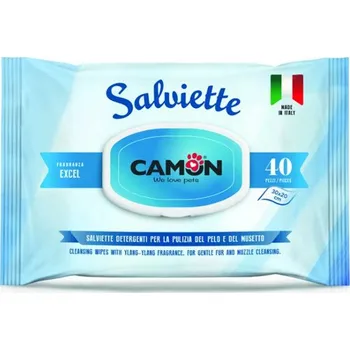 Kosmetika pro psa Vlhčené ubrousky pro zvířata Camon s vůní Excel 40 ks