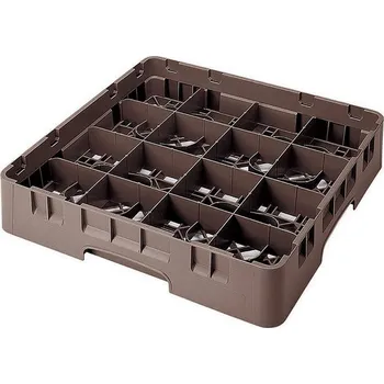 Cambro Koš Camrack 16 pozic, výška sklenice 11 cm - Hnědá| TOM, R-16S418-167