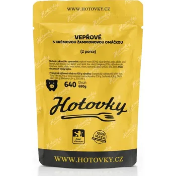 Hotové jídlo Hotovky Vepřové s krémovou žampionovou omáčkou (2 porce)