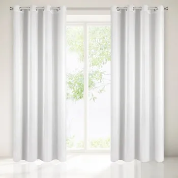 Záclona Dekorační záclona s kroužky EKO bílá 140x250 cm (cena za 1 kus) MyBestHome