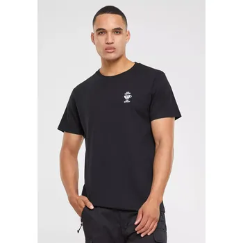 Pánské oblečení Černé triko More Espresso Less Depresso Mister Tee černá | bílá 3429134