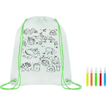 Městský batoh Stahovací batoh s vybarvovači Carrydraw - Limetková