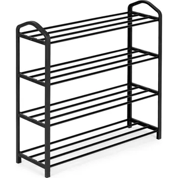 Botník Kovový botník se čtyřmi policemi