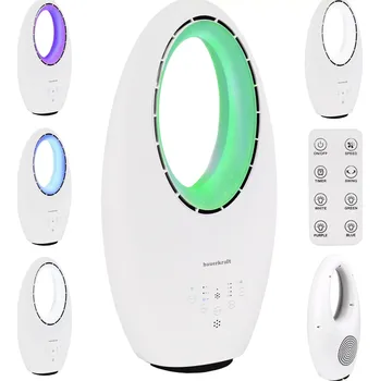 Domácí ventilátor Stojanový ventilátor bez lopatek s LED osvětlením 60W