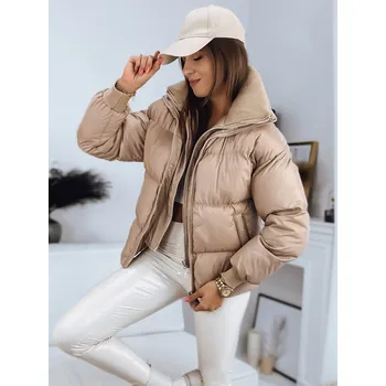 Dámská bunda DABIS béžová Dstreet TY3240 - výprodej Barva: Béžová, Velikost: M