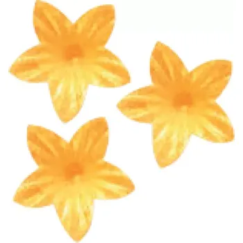 Jedlá dekorace na dort Dekorace oplatková - Květ mini 2 cm zlatý, 50 ks