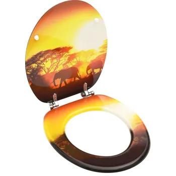 WC sedátko OMAXI WC sedátko s víkem MDF motiv savany 028650