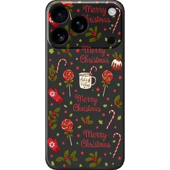 Ochranný kryt s vánočním vzorem pro iPhone 17 Pro Max - černý