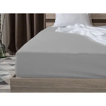 Bytový textil Jersey prostěradlo s lycrou světle šedé 90 x 200 cm