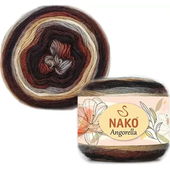 Příze Nako Pletací příze Nako Angorella 87578 - černovínová