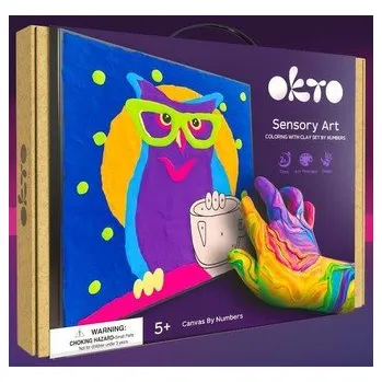 Výtvarná sada OKTO Sova výtvarná sada malování na plátno 30x30 cm