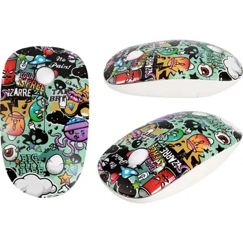 Myš Bezdrátová myš s designem Graffiti 1600DPI