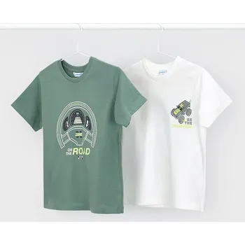 Dětské bavlněné tričko Mayoral 2-pack 3063.5D.Mini.PPY2 zelená 77X, vel. 104