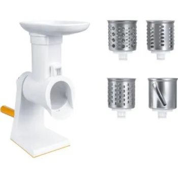 Kuchyňský mlýnek AJS Welco ruční mlýnek na strouhání zeleniny, 4 nástavce