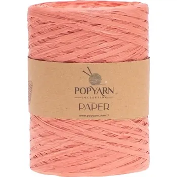 Příze POPYARN Papírová příze Paper B515 - růžová, 250g 360m