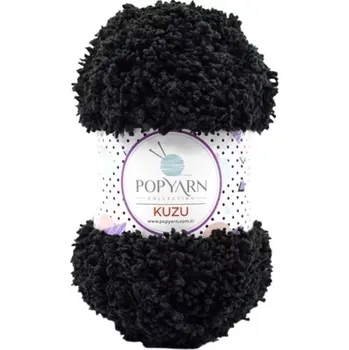 Příze POPYARN Příze Kuzu B13 - černá, 100g 100m