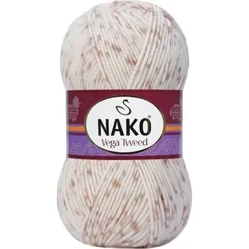 Příze Nako Pletací příze Nako Vega Tweed - 32179 Bílá