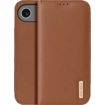 Telefonní příslušenství DUX DUCIS Hivo kožené flipové pouzdro pro iPhone Air - hnědé
