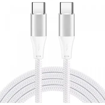 Datový kabel iBOX IKUTC1W USB-C / USB-C, 60W, 1m, bílý