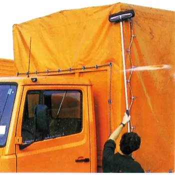 Mycí kartáč na vozidlo Násada pro průtokové kartáče teleskopická 90-150 cm, hliník, mosazný závit