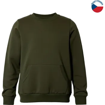 Dívčí oblečení ZÁHOŘÍ Rudel ZÁHOŘÍ Dětská mikina s kapsou - zelená Velikost: 110