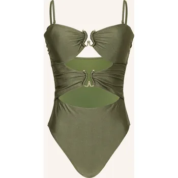 Dámské plavky Mrs & Hugs Dámské Plavky S Výstřihem A Výřezy, zelená, 40