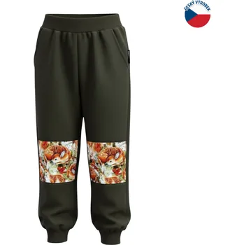 ZÁHOŘÍ Rudel ZÁHOŘÍ Dětské tepláky - zelené se srnečkami Velikost: 116