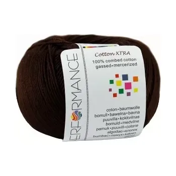 Příze Performance Bavlněná příze Cotton Xtra 227 - hnědá 50g 150m