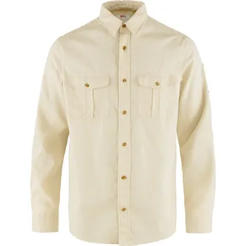Pánská košile pánská košile s dlouhým rukávem FJÄLLRÄVEN Övik Travel Shirt LS M, Chalk White - XS