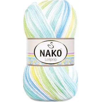Příze Nako Pletací příze Nako Lolipop 81119 - zelenomodrá