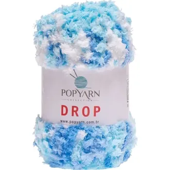 Příze POPYARN Příze Drop B7 - modrá, 100g 55m