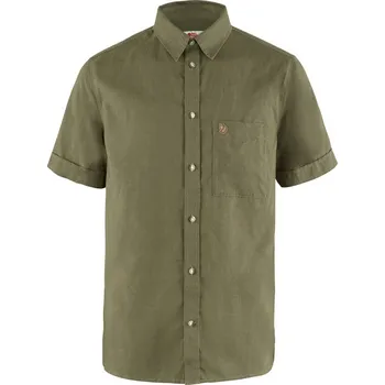 Pánská košile pánská košile s krátkým rukávem FJÄLLRÄVEN Övik Travel Shirt SS M Green - XL