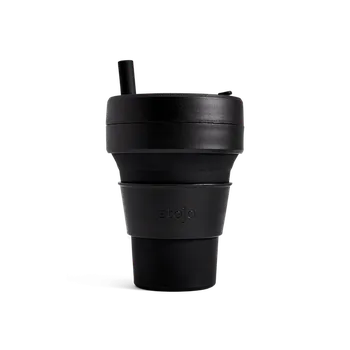 Termohrnek Stojo skládací kelímek Biggie, 470ml Barva: černá, Barva original: Ink