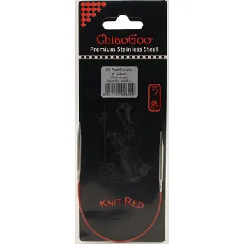 Jehlice ChiaoGoo Knit Red ergonomické fixní kruhové jehlice 23 Cm 4mm (ChiaoGoo SS Knit RED™ Circulars - 9" 23 cm 4mm)