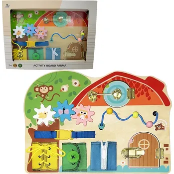 Dřevěná hračka BABU - Activity board Farma