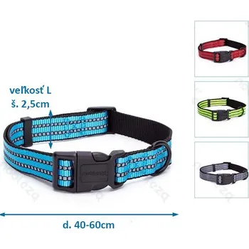 Obojek pro psa Obojek Nobleza Reflex pro psa L (š. 2,5 cm x d. 40-60 cm) Barva: Modrá