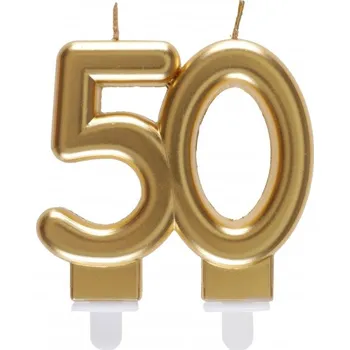 Dortová svíčka Svíčky na dort ZLATÉ k 50. narozeninám