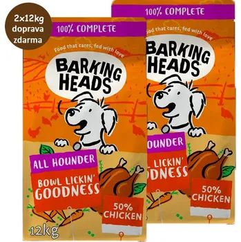 Krmivo pro psa BARKING HEADS All Hounder Bowl Lickin Chicken 2x12 kg